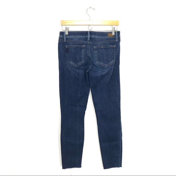 Paige Verdugo Ankle Skinny Jeans Raw Hem Orson B7 - Picture 4 of 8